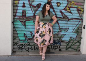 tropical skirt asos curves grande taille plus size