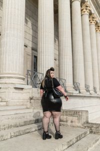 fashion nova curve leather dress plus size curvy girl blogger ronde