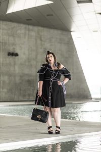 eloquii ruffle dress plus size grande taille curvy girl bodypositive blog