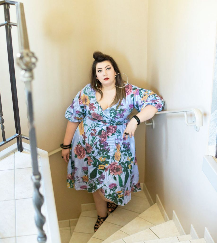 Wrap Robe grande taille Shein Virginie Grossat Blog mode grande