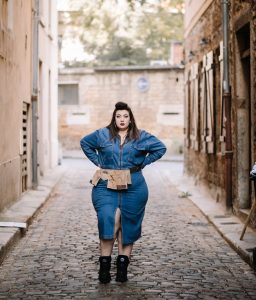 asos curve combinaison jeans grande taille plus size curvy girl fashion blogger garage