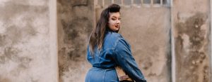 asos curve combinaison jeans grande taille plus size curvy girl fashion blogger garage